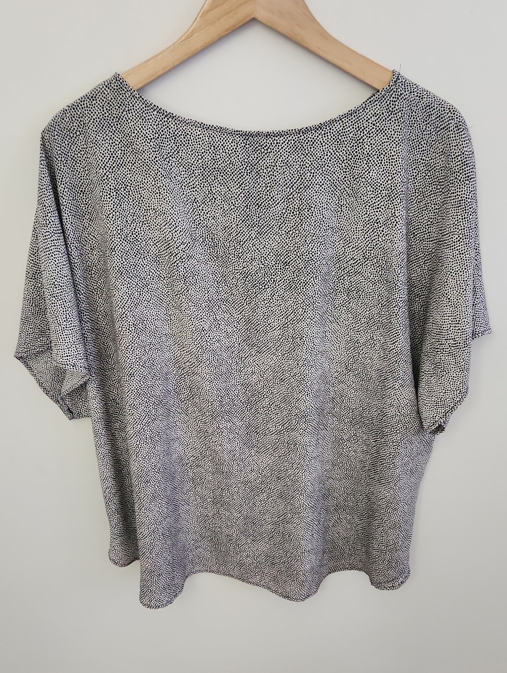 NWT Anne Klein Bateau Neck Black and White Speckled Short Sleeve Blouse 2X - Picture 8 of 8